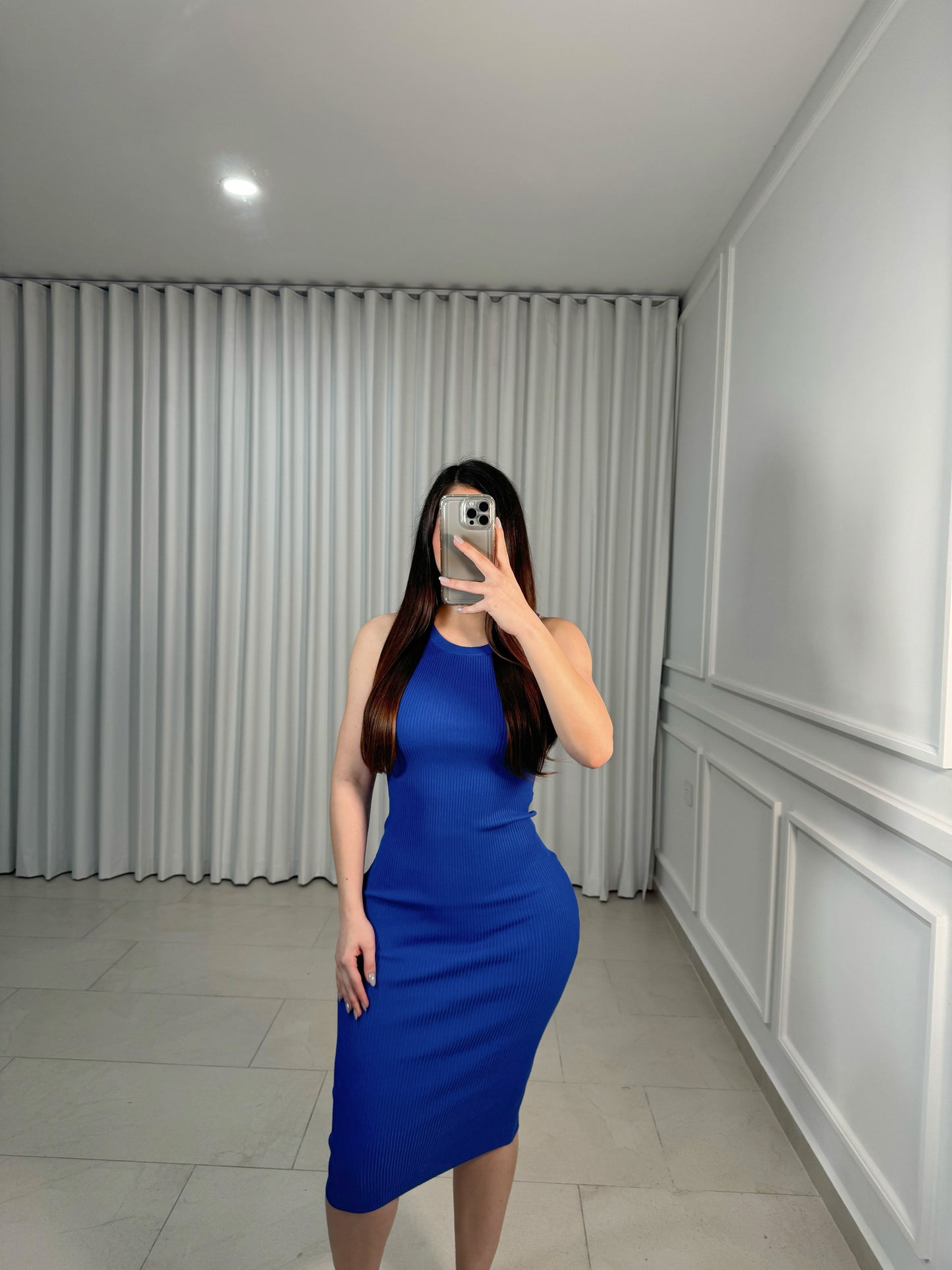 Vestido Básico Azul Rey