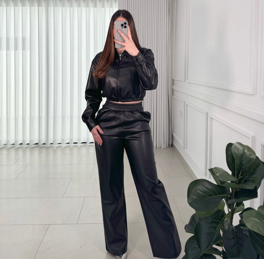 Pantalón Black Leather