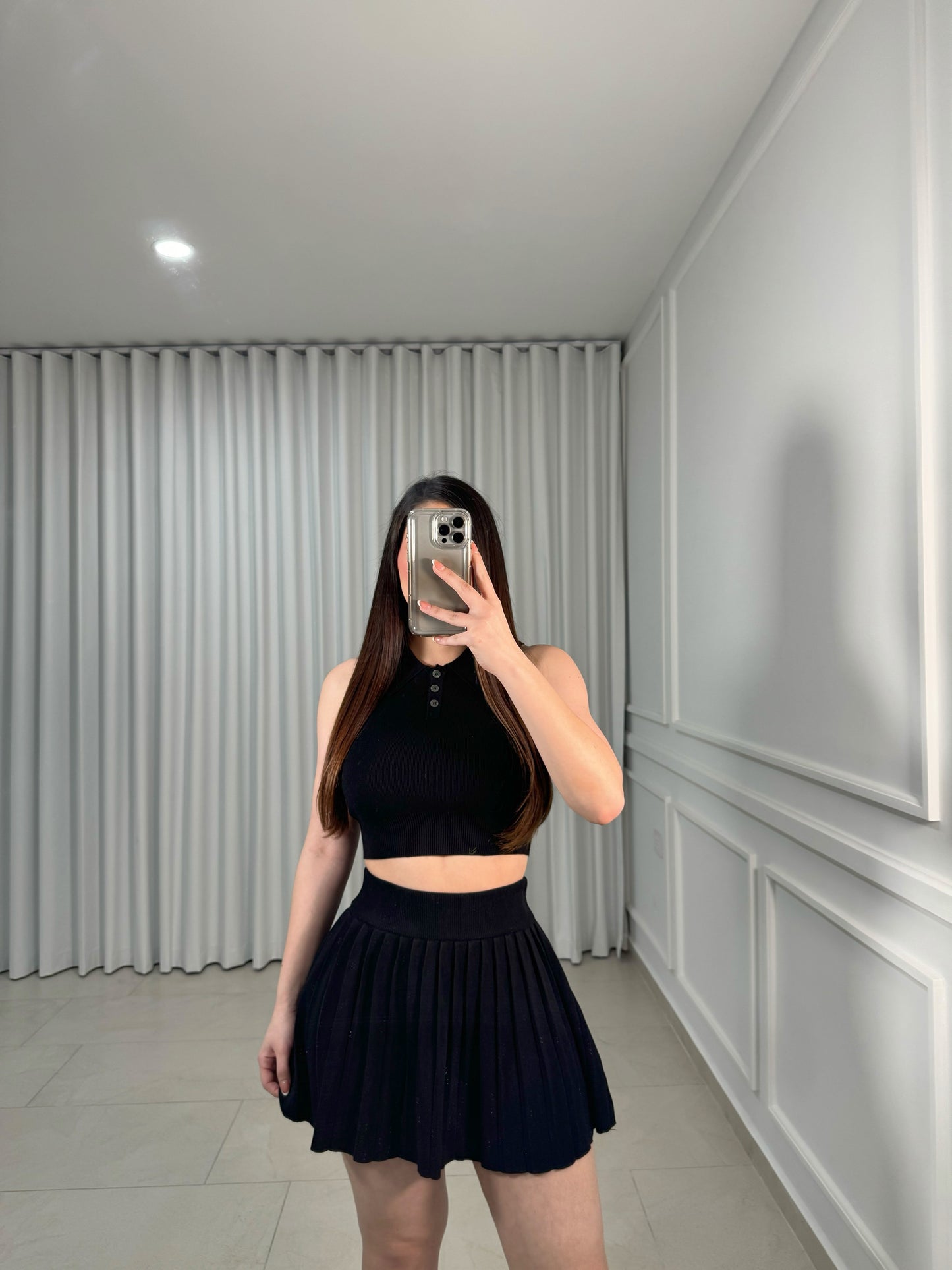 Black Skirt Set