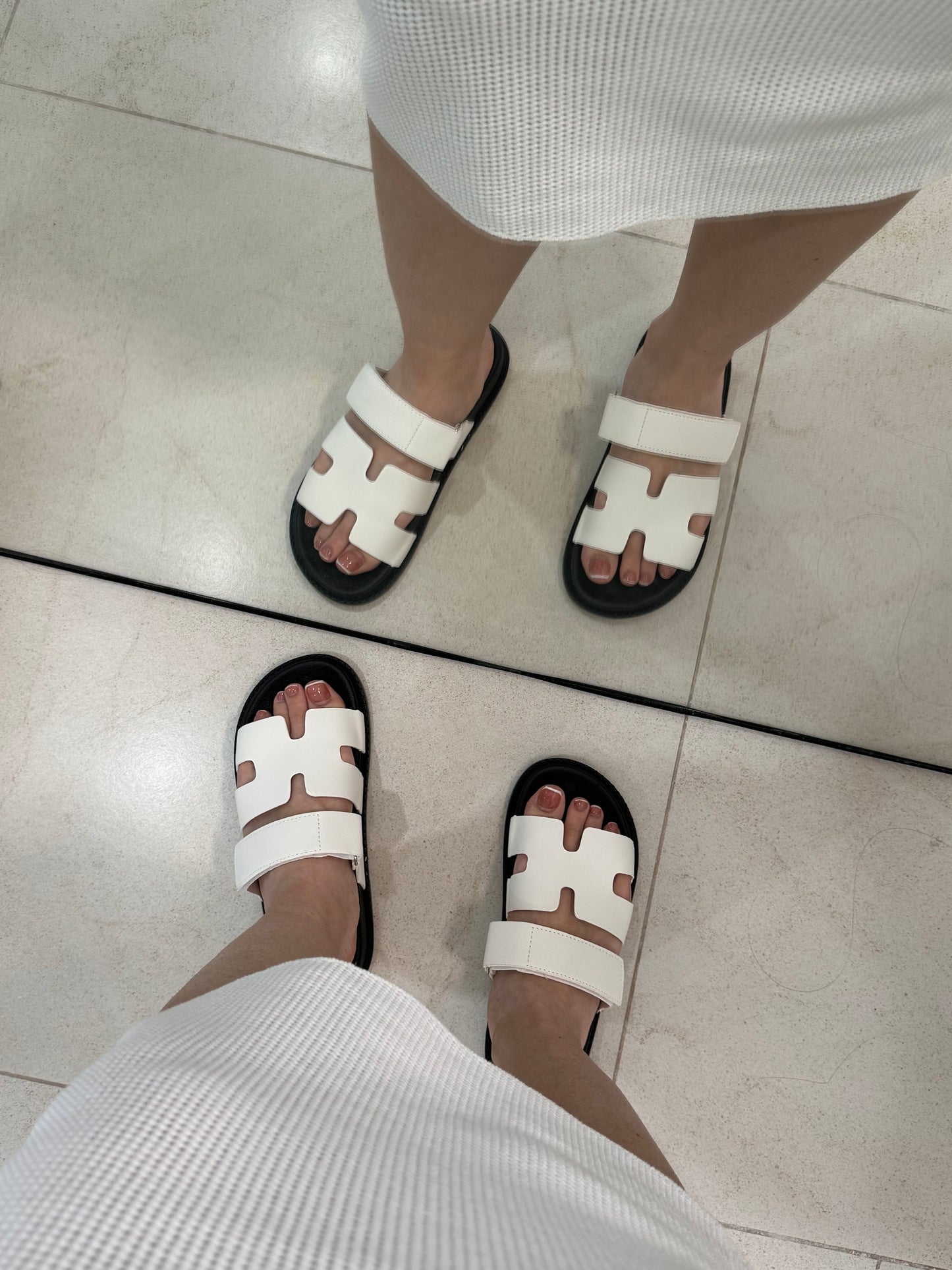 Ayo White Sandals