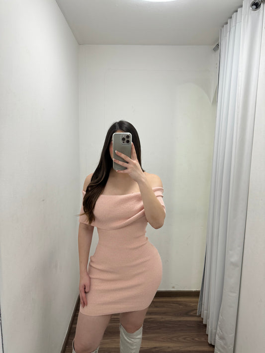 Pink Off Dress