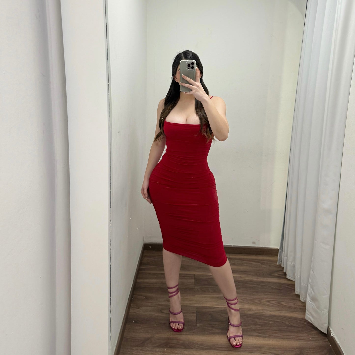 Vestido Midi Rojo