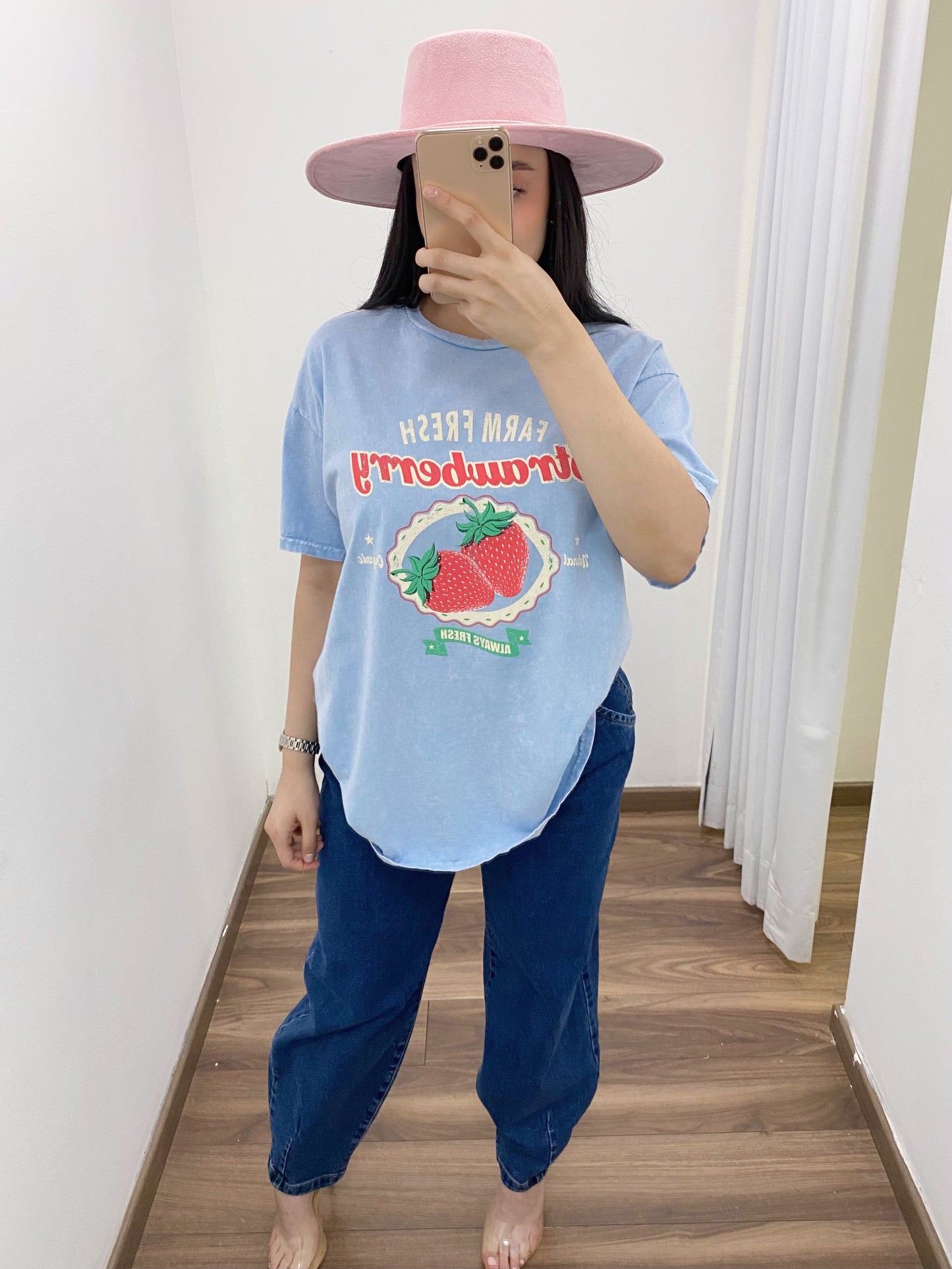 Blusa Strawberry Blue