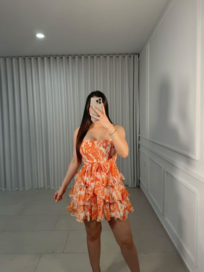 Vestido Tie Dye Orange