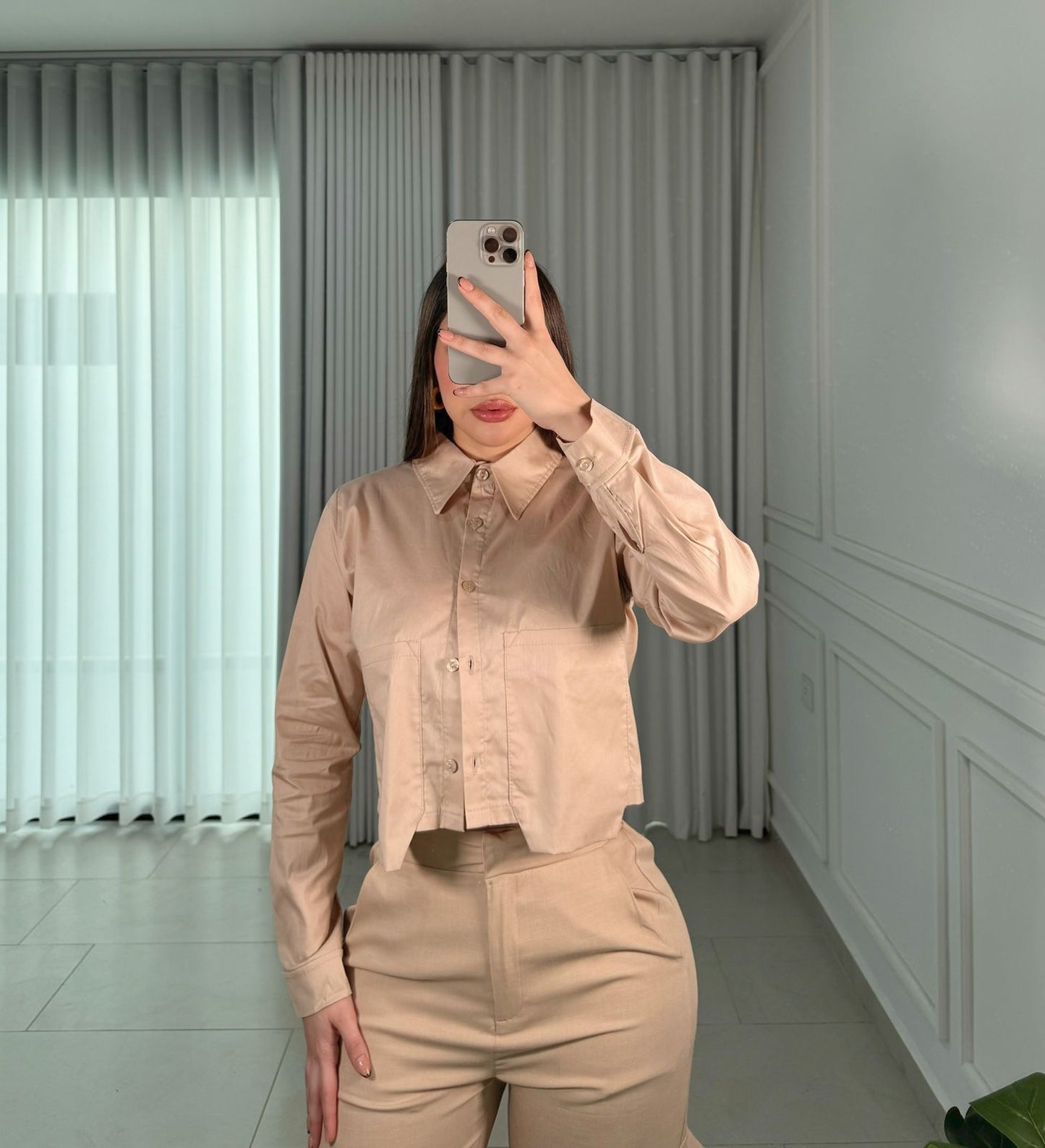 Camisa Pocket Nude