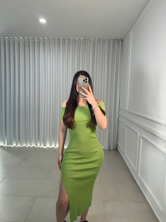 Vestido Apple Shoulder