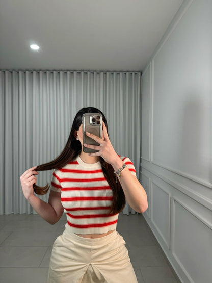 Red Stripe Top