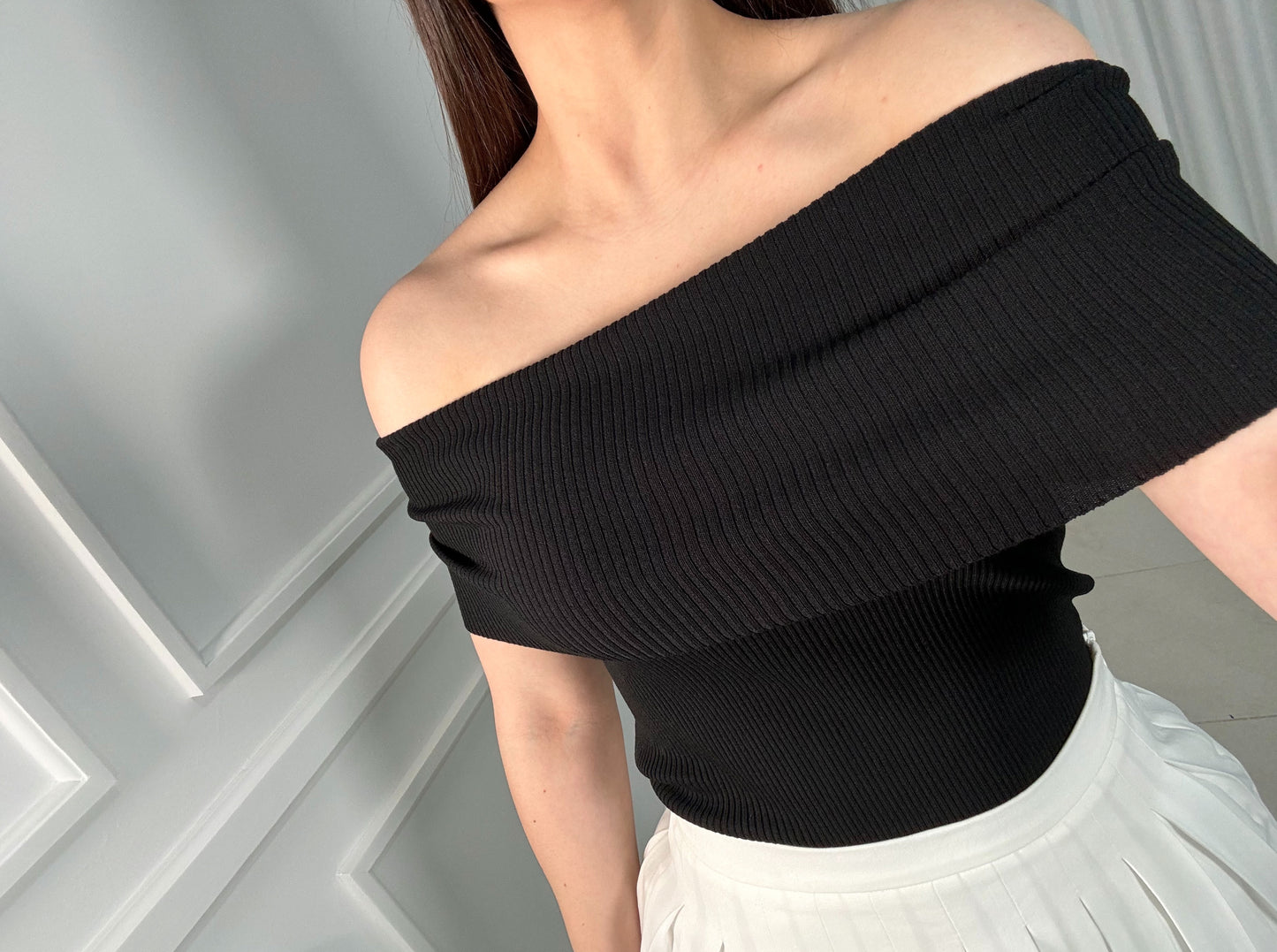 Blusa Shoulder Negra