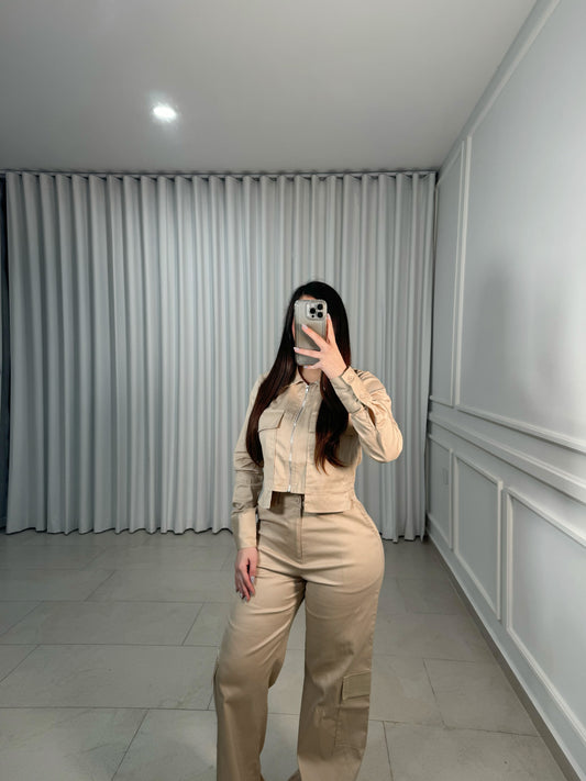 Nude Pants Set