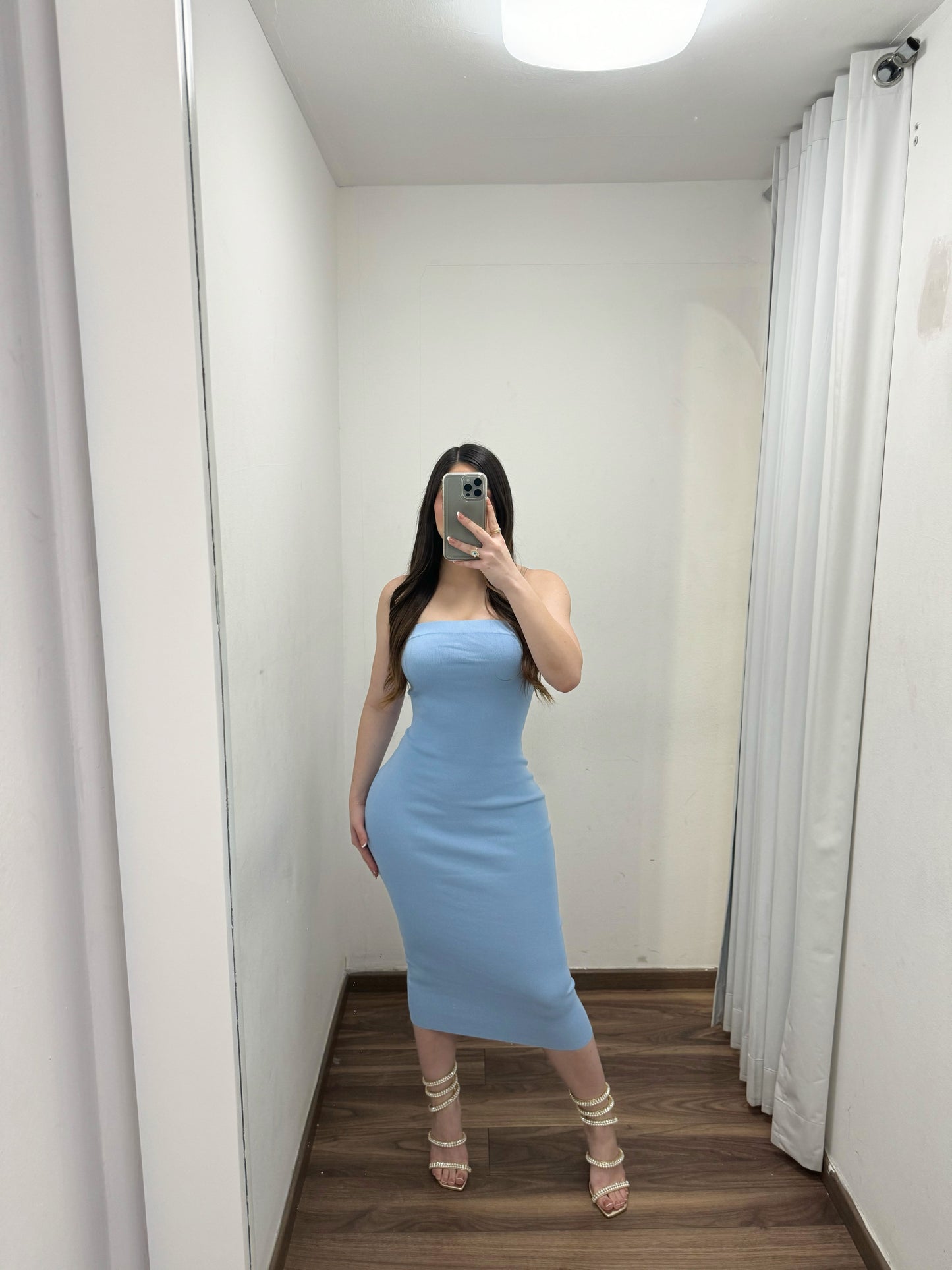 Vestido Strapple Babyblue