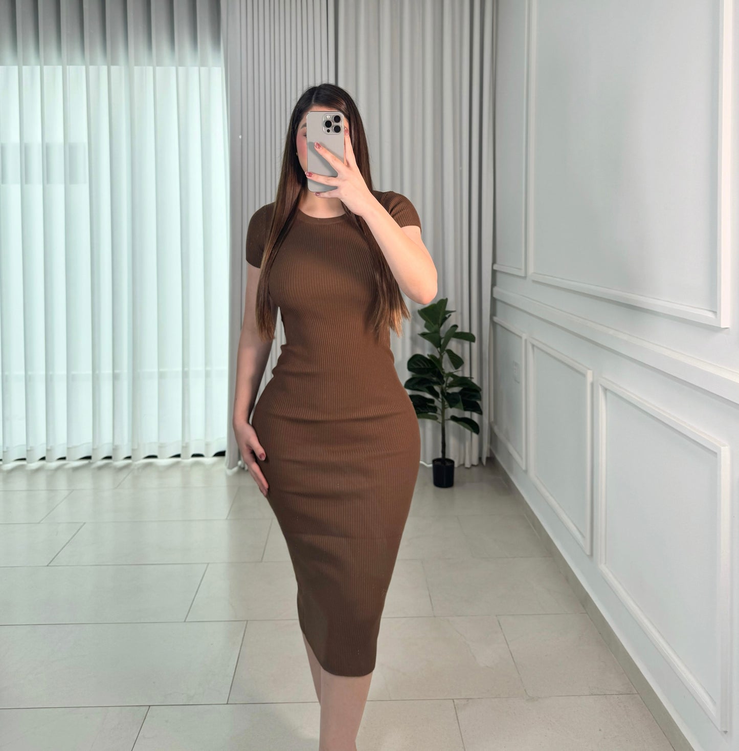 Vestido Basic Brown