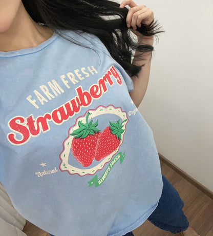 Blusa Strawberry Blue