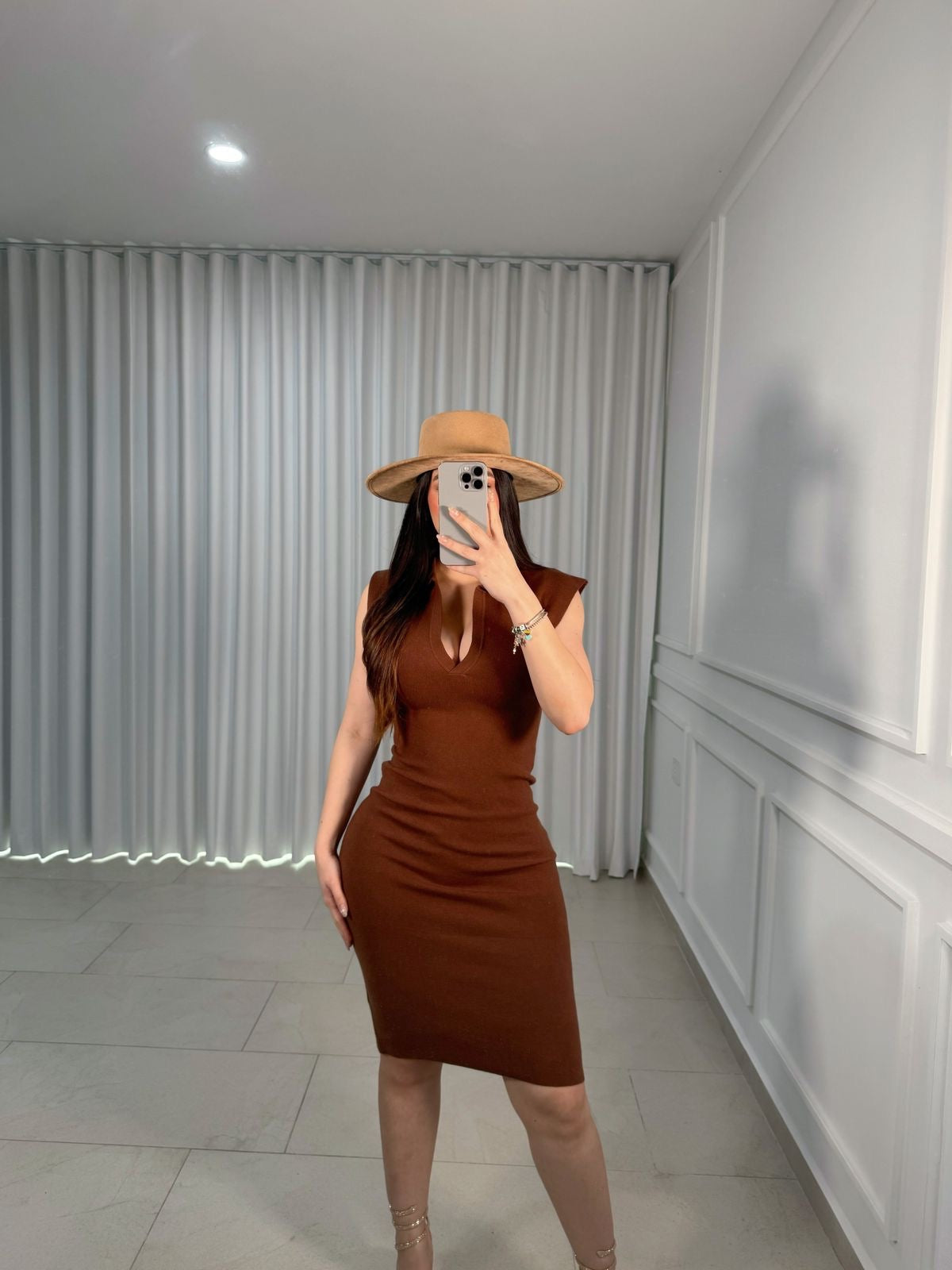 Vestido Brown Sleeveless