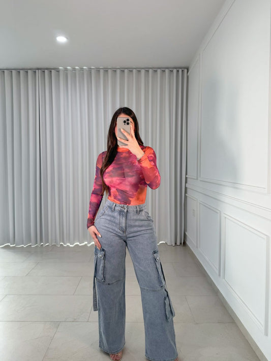 Pantalon Cargo Denim