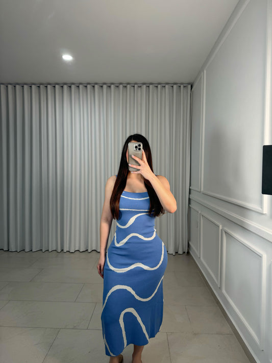 Blue Waves Dress