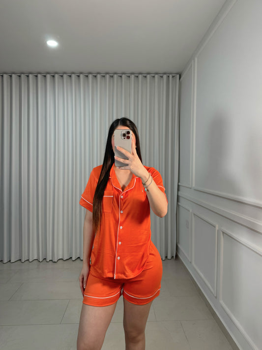 Pijama Naranja Short