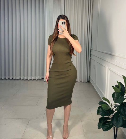 Vestido Basic Olive