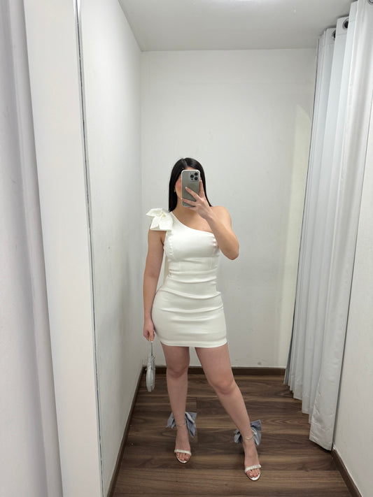 White Shoulder Dress