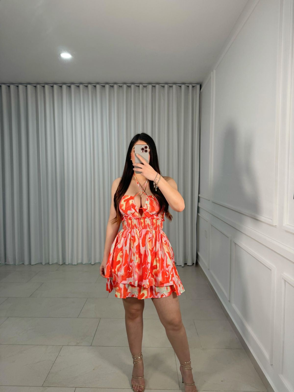 Multi Orange Dress