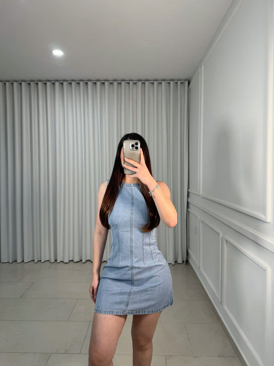 Sleeveless Denim Dress